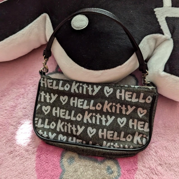 hello kitty purse bag black gray ish - Picture 1 of 3